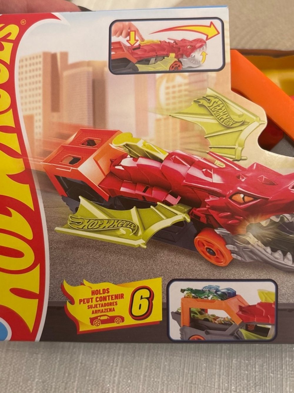 Dragon Transport Toy Car - Red & Lime